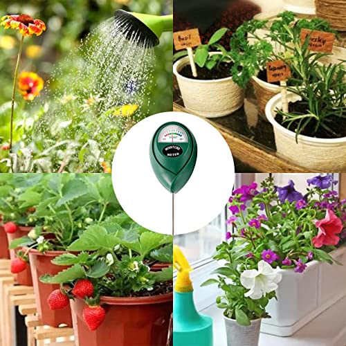 Hathdia Soil Moisture Meter, Plant Water Meter Soil Meter Moisture Sensor Hygrometer for Indoor Outdoor Plant Care,No Battery Needed(Green) Hathdia