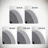 POWERTEC 15523-P2 Bench and Pedestal Grinding Wheels, 8 Inch x 1 Inch, 5/8 Arbor, 150 Grit, Aluminum Oxide Bench Grinder Wheel for Bench Grinder, 2 POWERTEC