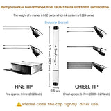 Bianyo Black Alcohol Markers Set, Set of 12, Dual Tip Bullet & Chisel Art Marker Set with Pen Case for Drawing, Sketching, Outlining, Highlighting, Bianyo