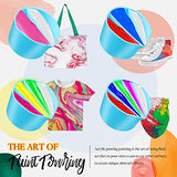 Split Cups for Paint Pouring 4 Pcs Silicone Paint Pour Cup with 2-5 Channels Dividers Pour Painting Supplies Painting Tools Silicone Cups for Resin Zubebe