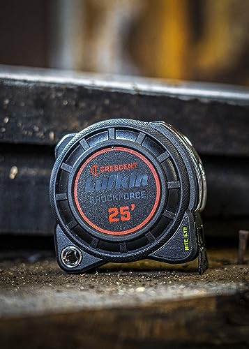 Lufkin 1-3/16" x 25' Shockforce Nite Eye G1 Dual Sided Tape Measure Lufkin