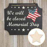 500 Pieces Wooden Stars Mixed Size Wood Stars Cutout Shape with 4 Sizes Mixed for Christmas Flag Winter Party Decoration Art Craft Sewing Model WILLBOND