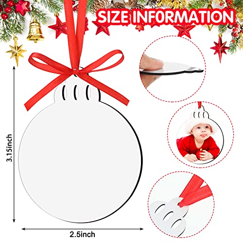 30 Pieces Sublimation Ornament Blank Sublimation Double Sided Blanks Christmas Ornament Blank Personalized Sublimation Blank Pendants DIY Sublimation - WoodArtSupply