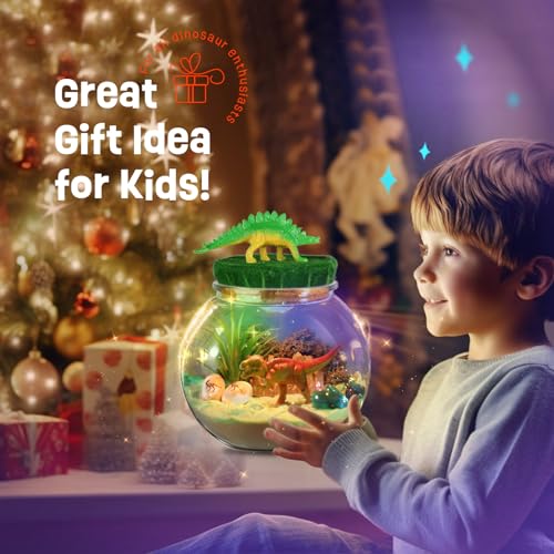 Dinosaur Gifts for Boys - Dinosaur Terrarium Kit for Kids - Birthday Gift for Boys Ages 4 5 6 7 8-12 Year Old - DIY Dinosaur Toys for Boys - Arts and - WoodArtSupply