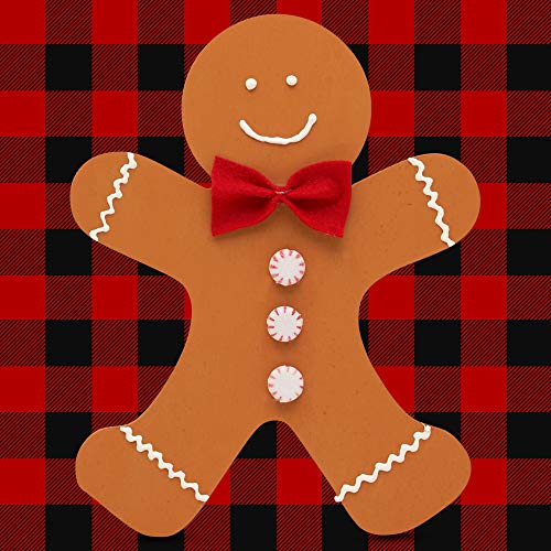 Gingerbread Man Wood Cutout 6 inch, Pack of 3 Unfinished Holiday Cut Outs for Gingerbread Christmas Decor and Crafts, by Woodpeckers - WoodArtSupply