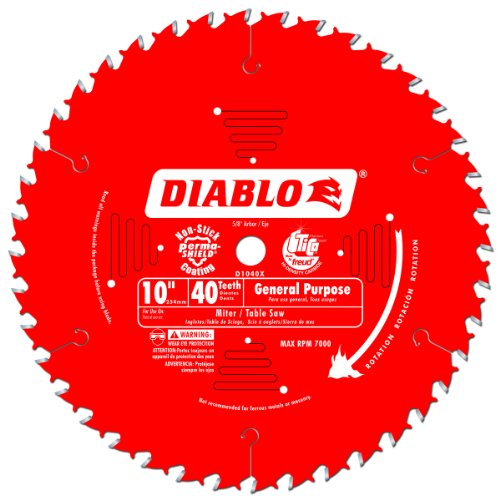 Diablo 10-Inch 40-Tooth ATB General Purpose Saw Blade - WoodArtSupply