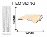 Unfinished Wood North Carolina Shape - State - Craft - up to 24" DIY 4" / 1/8" 24 Hour Crafts