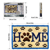 clubevy Latch Hook Rug Kits, Kids Adults Carpet Embroidery Set Beginners Cross Stitch DIY Crochet Needlework Crafts Kits with Yarn, Crochet Hook and clubevy