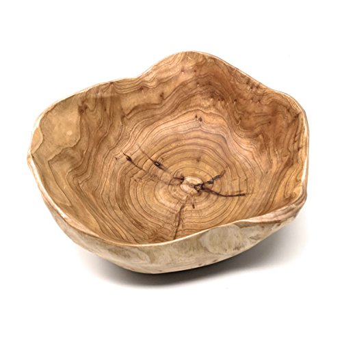 THY COLLECTIBLES Wooden Bowl Handmade Storage Natural Root Wood Crafts Bowl Fruit Salad Serving Bowls (Small 8"-10") - WoodArtSupply