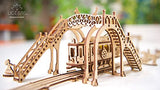 UGears Mechanical Town Series Tram Line Mechanical Wooden Model Kit 3D Puzzle Assembly UGEARS