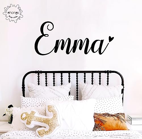 Girls Name wall Decal/Custom name sticker/Personalized Wall Decal/Nursery Baby Name Decal/kids name sticker - WoodArtSupply