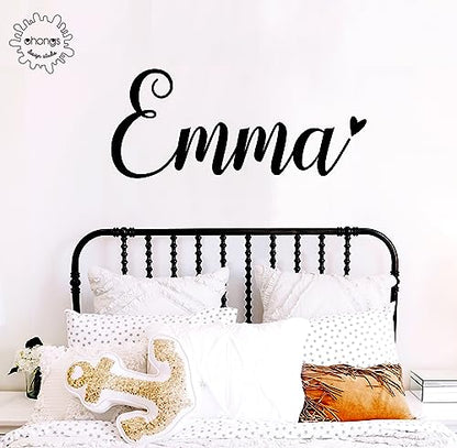 Girls Name wall Decal/Custom name sticker/Personalized Wall Decal/Nursery Baby Name Decal/kids name sticker - WoodArtSupply