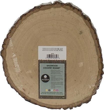 Walnut Hollow Basswood Country Round, Thick for Woodburning, Home Décor and Rustic Weddings - WoodArtSupply