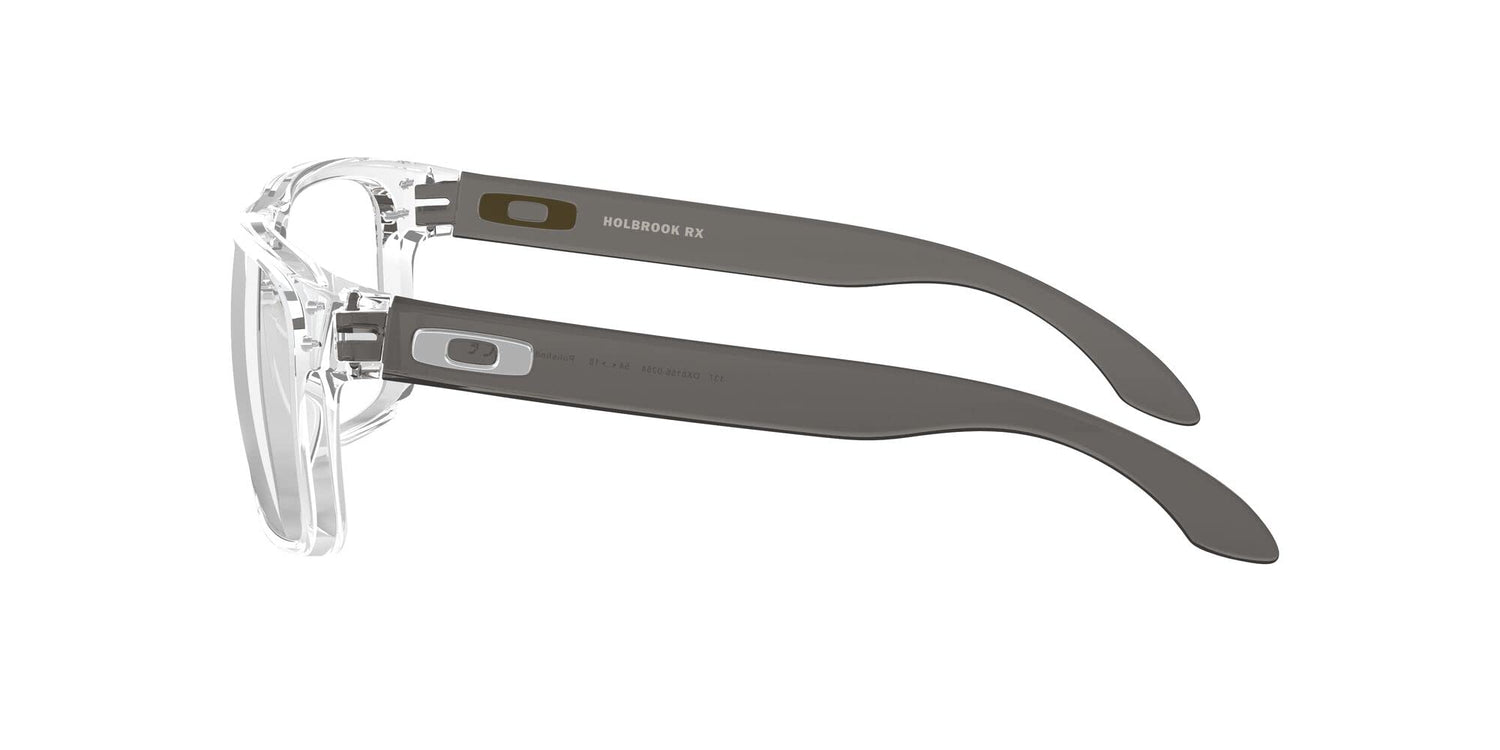 Oakley Men's Ox8156 Holbrook Rx Square Prescription Eyeglass Frames, Polished Clear/Demo Lens, 56 mm Oakley
