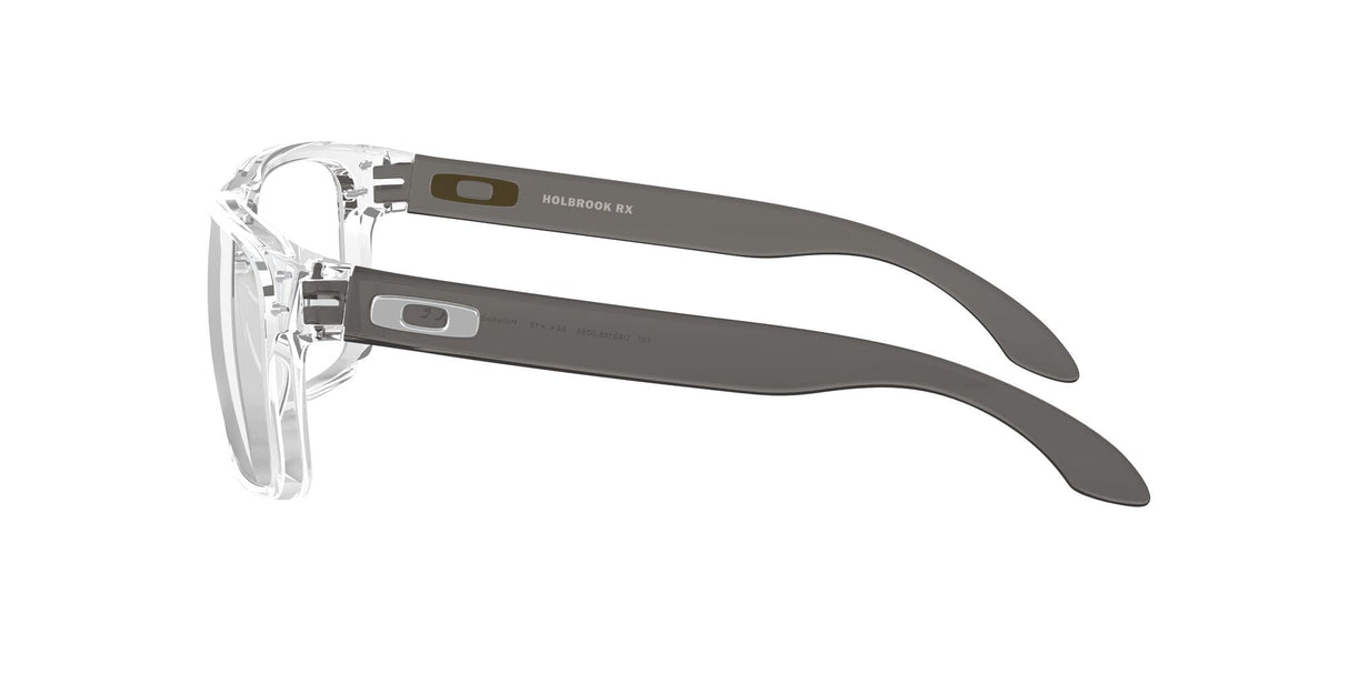 Oakley Men's Ox8156 Holbrook Rx Square Prescription Eyeglass Frames, Polished Clear/Demo Lens, 56 mm Oakley