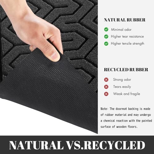 Yimobra Door Mat, All-Season Outdoor Indoor Durable Doormat for Home Entrance Floor, Heavy Duty Non Slip Front Door Mats Outdoor, Easy to Clean, Yimobra