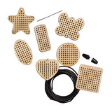 MindWare Make Your Own Cross Stitch â€“ Cute & usable DIY Crafts for Girls & Teens â€“ Make 12 Wooden Pendants â€“ 29 pcs MindWare