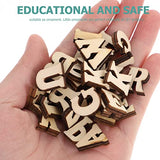 MAGICLULU Wooden Alphabet Letters 100PCS Small Wooden Alphabet Letters 0.6/15mm Unfinished Wood Letters Mini Blank Wood Symbols Wood Pieces for MAGICLULU