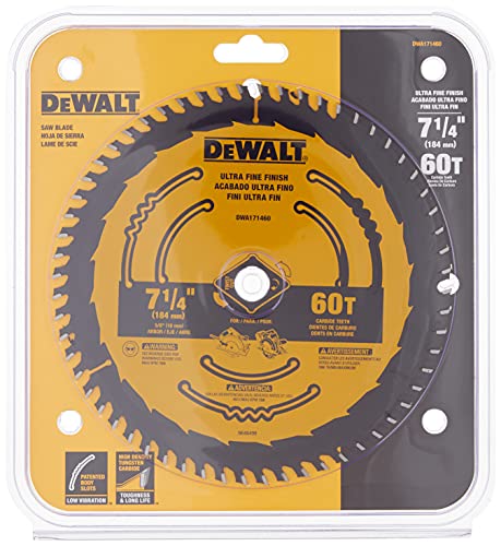 DEWALT Circular Saw Blade, 7 1/4 Inch, 60 Tooth, Wood Cutting (DWA171460) DEWALT