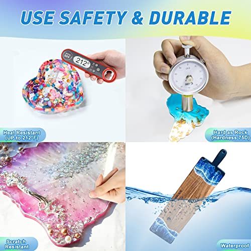 Epoxy Resin, 1 Gallon Super Gloss Epoxy Resin Kit, Self Leveling No Bubble Easy Mix 1:1 Casting & Coating Resin and Hardener Kit for Jewelry Casting,