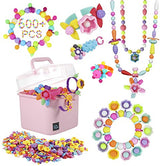 Atoymut Pop Beads, Snap Beads for Kids Crafts DIY Jewelry Making Kit to Bracelets Necklace Hairband and Rings Toy for Age 3 4 5 6 7 8 Year Old Girls Atoymut