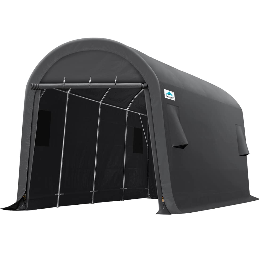 ADVANCE OUTDOOR 10x20 ft Heavy Duty Carport Outdoor Patio Anti-Snow Large Space Canopy Storage Shelter Shed with 2 Roll up Zipper Doors & Vents for - WoodArtSupply