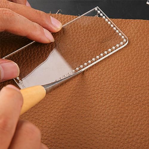 RIVEENY Leather Craft Clear Eyeglasses Case Glasses Bag Template Set Acrylic Leather Pattern Stencil Template Leather Craft Accessories Handmade RIVEENY