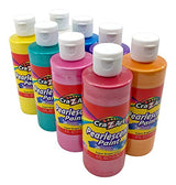 Cra-Z-art Washable Pearlescent Paint Bulk Pack 8ct, Assorted Colors 4oz each bottle Cra-Z-Art