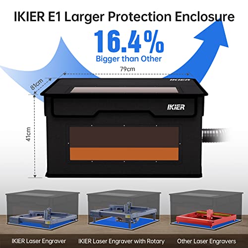 IKIER Enclosure for Laser Engraver, Dust-proof and Fireproof for IKIER K1 Pro/K1 Ultra and Other Laser Cutter, Foldable Laser Engraving Machine Cover - WoodArtSupply