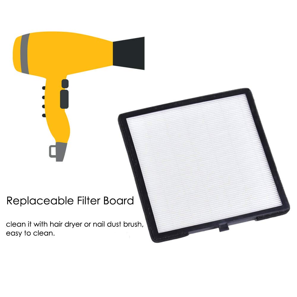 AONOLOVO Nail Dust Collector Machine, Upgraded Powerful Nail Vacuum Suction Fan Dust Extractor Manicure Tool for Acrylic Nail Poly Nail Extension Gel AONOLOVO