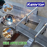 KARRYTON 4-Pack Heavy Duty 12"(300x120mm) F-Clamp w/ 4-3/4" Throat Depth, Bar Size 1"x15/32", 1400LB Clamping Force, Drop Forged Steel Bar Clamps for KARRYTON