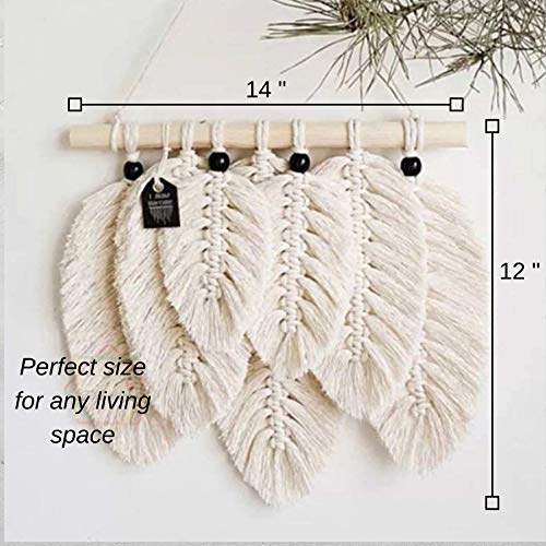 Dreamweaver Crafts Macramé Feather DIY Craft Kit – Make Your Own Boho Style Home Décor Wall Hanging - Rewarding Art Project – Suit Beginner - WoodArtSupply