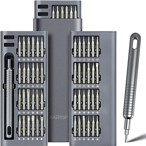 RARTOP Screwdriver - 51 in 1 Screwdriver Set with 48Pcs Mini Screwdriver Bits, Magnetic Screwdriver Phillips, Slotted, Square, Torx, Hex, Screwdriver - WoodArtSupply