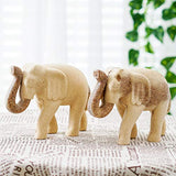 EXCEART Painting Wooden Elephant Figurine Unfinished Wood Elephant Toy Paintable Animal Crafts Developmental Toy DIY Arts Crafts Supplies for Kids EXCEART