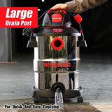 Shop-Vac 12 Gallon 6.0 Peak HP Wet/Dry Vacuum, Stainless Steel Tank, 3 in 1 Function Portable Shop Vacuum with Attachments, Drain Port, Ideal for Shop-Vac