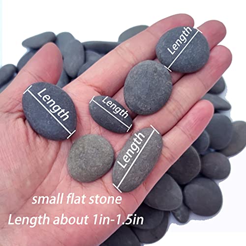 Handpicked 100pcs 1-1.5 inch Small Painting Rocks, Natural River Rocks Smooth Flat Pebbles for Crafts, Painting Activities, DIY Decorative Flower Nasrslla
