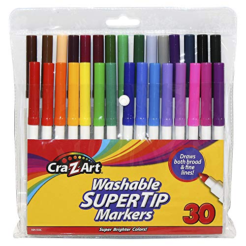 Cra-Z-Art Washable Super Tip Markers, 30 Count Cra-Z-Art