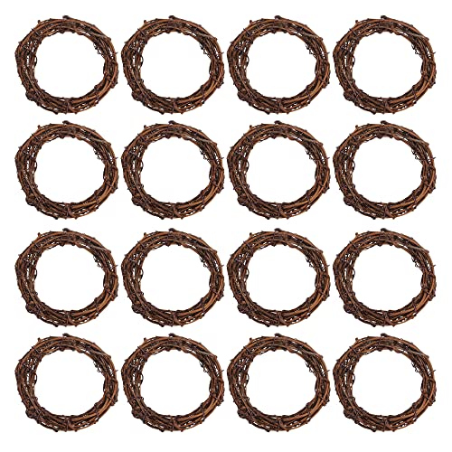 Grapevine Wreath Set, Marrywindix 16 Pieces Natural Vine Branch Wreath Christmas DIY Rattan Wreath Garland for Christmas Holiday Craft Wedding Decor Marrywindix