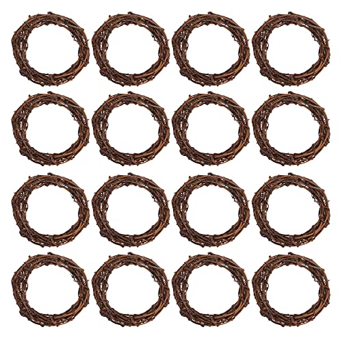 Grapevine Wreath Set, Marrywindix 16 Pieces Natural Vine Branch Wreath Christmas DIY Rattan Wreath Garland for Christmas Holiday Craft Wedding Decor - WoodArtSupply