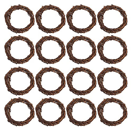 Grapevine Wreath Set, Marrywindix 16 Pieces Natural Vine Branch Wreath Christmas DIY Rattan Wreath Garland for Christmas Holiday Craft Wedding Decor Marrywindix