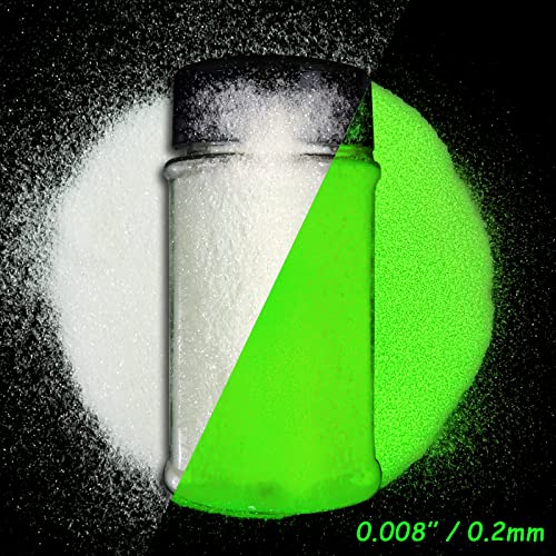 Renfio Glow in The Dark Glitter, 1.94oz 55g Luminous Ultra Fine Glitters Powder Glowing Glitter Epoxy Resin PET Flake 1/128" 0.008" 0.2mm Sequins for Renfio