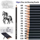 Heshengping, Sketching Pencil Set Drawing Pen Charcoal Sketch Kit Cover Graphite Pencils Charcoal Pencils Watercolor Pencils Paper Erasable Pen Heshengping