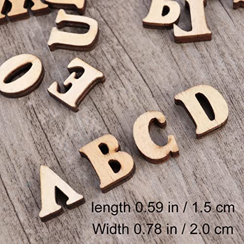 MAGICLULU 50PCS Blank Capital Letter Wood Chips Unfinished Wooden English Alphabet Natural Wooden Capital Letters for DIY Craft Home Decoration (No MAGICLULU