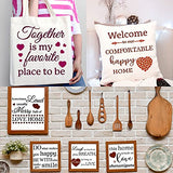 16 Pieces Inspirational Word Stencils Family Sign Stencils Reusable Stencils Love Home Template with Metal Open Ring for Painting on Wood, Porch, Zonon