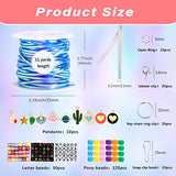 PP OPOUNT Glitter/Laser/Glow/Normal Lanyard String for Crafts, 24 Rolls Plastic Lacing String, Gimp Bracelet Making Kit for DIY Bracelets, Key PP OPOUNT