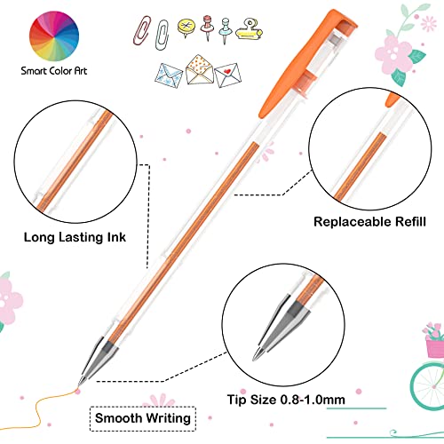 Smart Color Art 140 Colors Gel Pens Set Gel Pen for Adult Coloring Books Drawing Painting Writing - WoodArtSupply