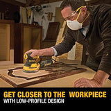 DEWALT Orbital Sander Kit, 5 inch, 3 amp, Corded, 12,000 OPM (DWE6421K), Yellow DEWALT
