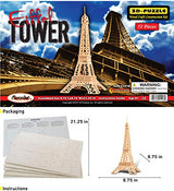 Puzzled 3D Puzzle Eiffel Tower Wood Craft Construction Model Kit,Fun and Educational DIY Wooden Toy Assemble Model Unfinished Crafting Hobby Puzzle Puzzled