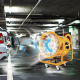 VEVOR Portable Blower Explosion Proof Utility Fan 16 inch, 4240 CFM Heavy Duty Cylinder Exhaust Fan With 16.4ft Power Cord - No Plug, Industrial VEVOR