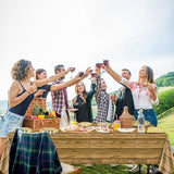 81Pcs Wood Party Decorations - Wood Paper Plates and Napkin Sets, Wood Grain Tablecloth for Lumberjack Rustic Party Decorations Woodland Decorations PTECDROTS